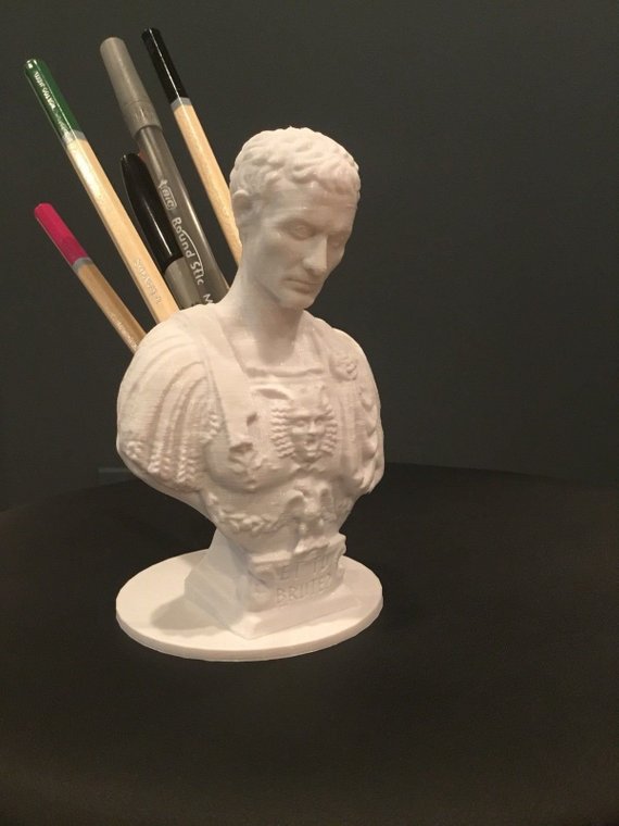 Julius Caesar of March Pen / Pencil Holder Sculpture Desktop – So Sick With
