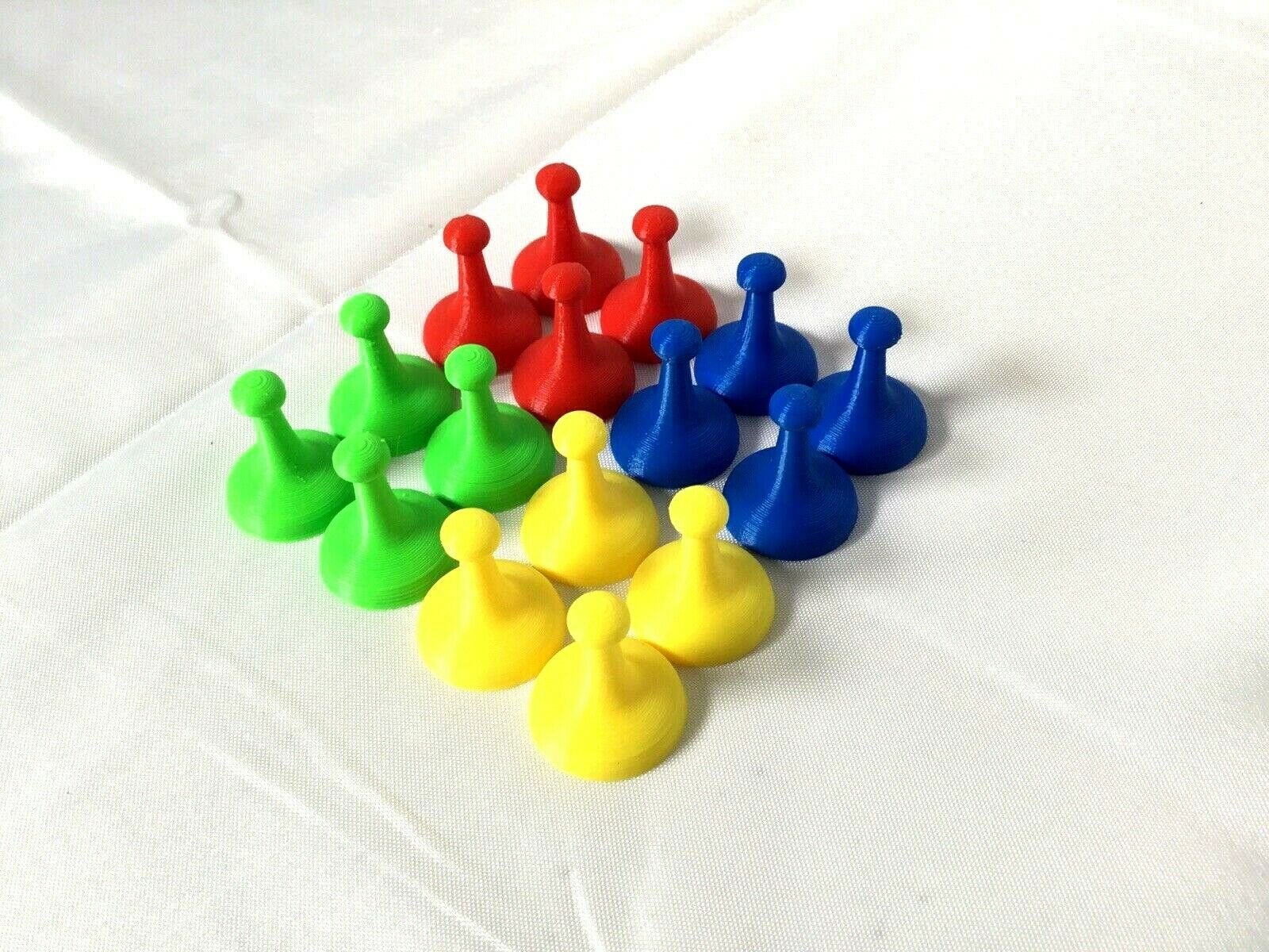 Sorry Board Game Replacement Pieces Parts Pawns Movers 16 Red Green Blue Yellow So Sick With It