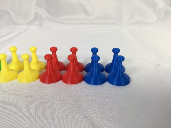 4 Trouble Game Replacement Pieces Parts Pegs Plastic Red Blue Green Yellow  Lot