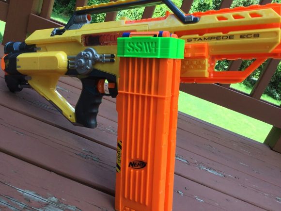 SSWI MAGAZINE MOD DUAL 2 CLIP HOLDER For NERF TACTICAL RAIL Custom ...