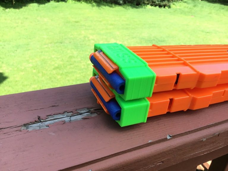 SSWI MAGAZINE MOD DUAL 2 CLIP HOLDER For NERF TACTICAL RAIL Custom