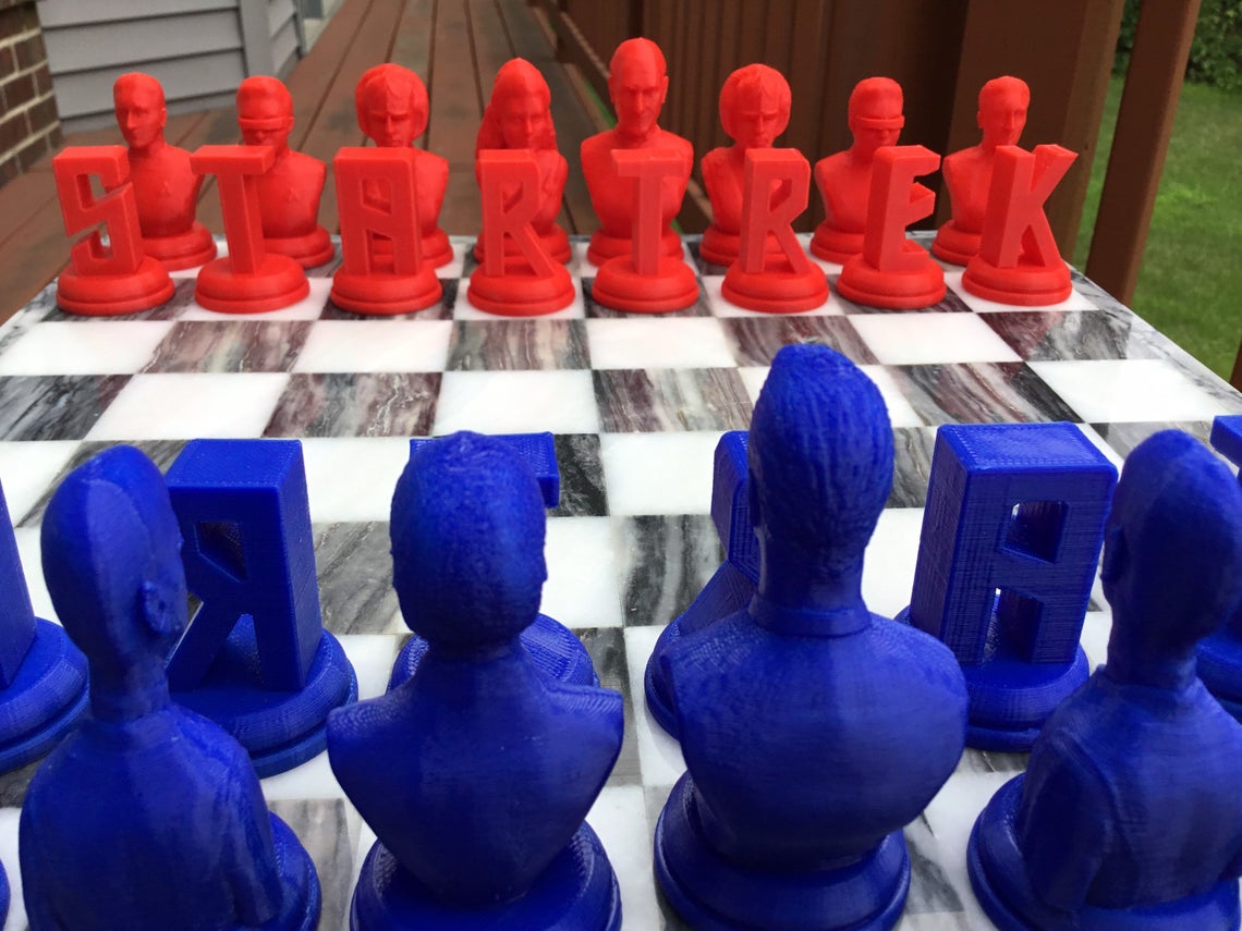 3D Printed Star Trek 3D Chess Set