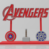 Mutli Color Avengers-Stand LARGE THOR CAptain ARC REacttor