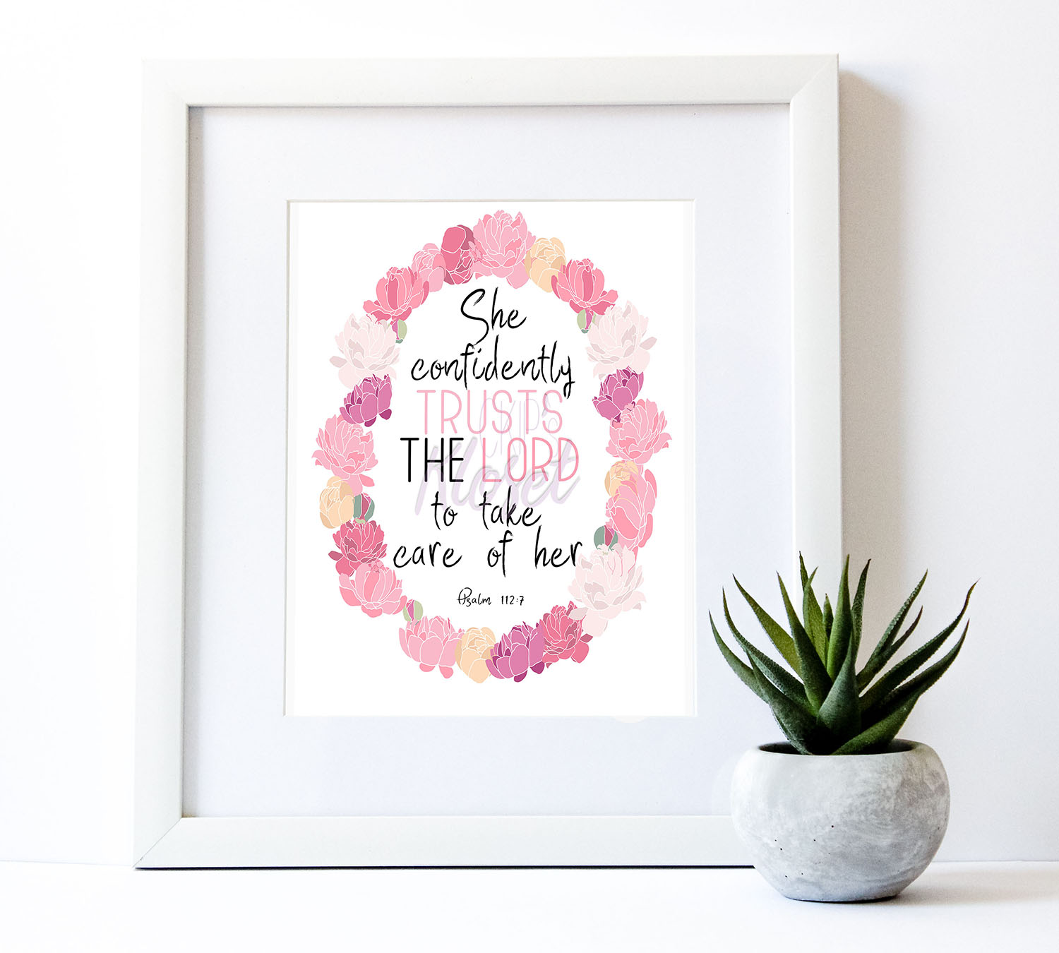 She Confidently Trusts The Lord Psalm 112 7 Art Decor 