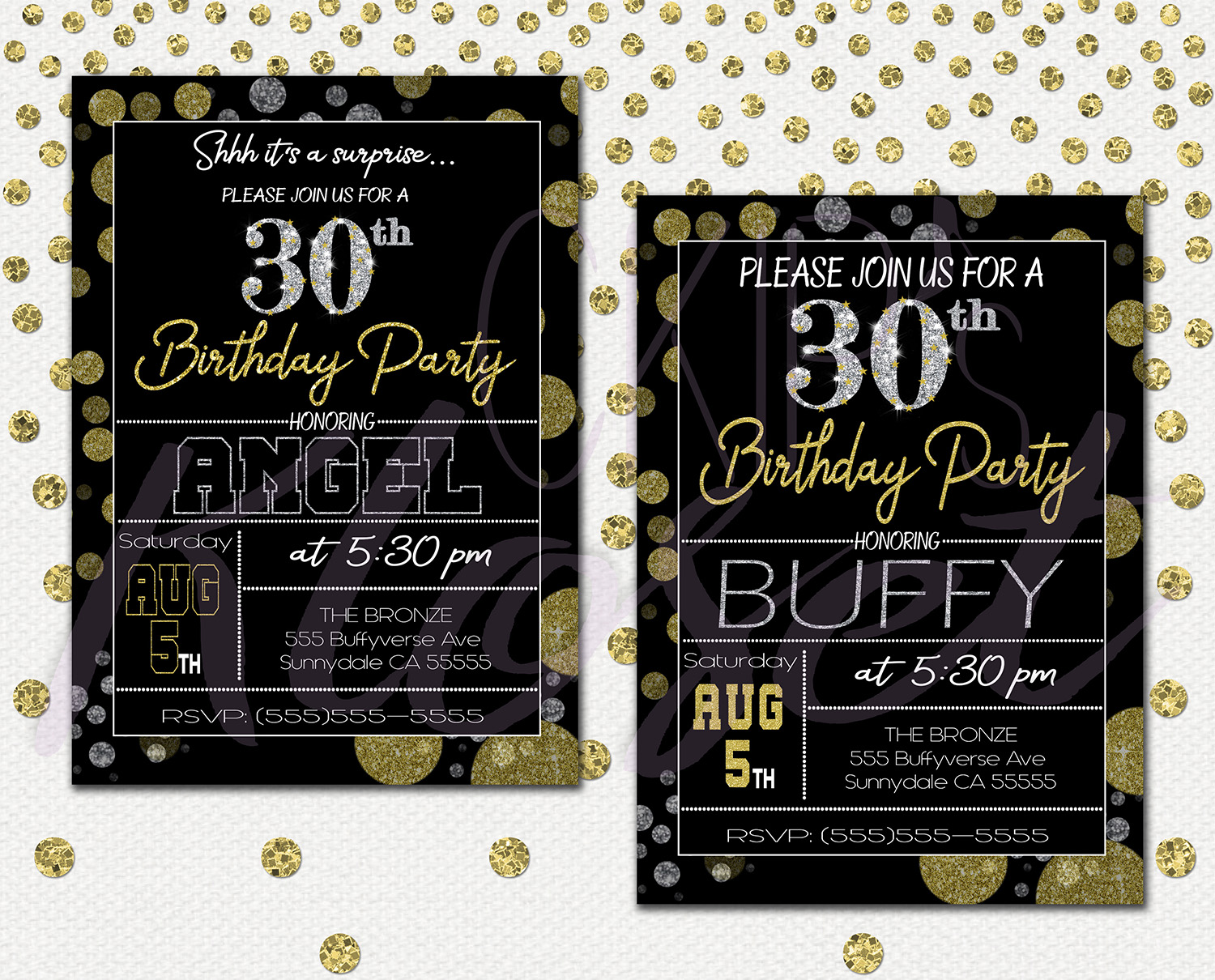 Surprise 30th Birthday Invitations For Him Or Her Mens Or Womens 30th 